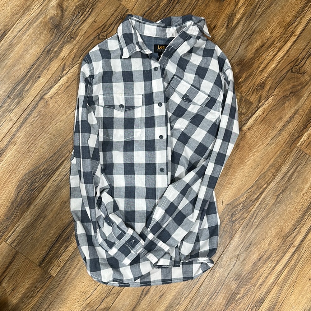 Blue plaid long sleeve
